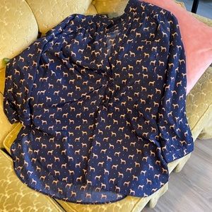 Dog print blouse